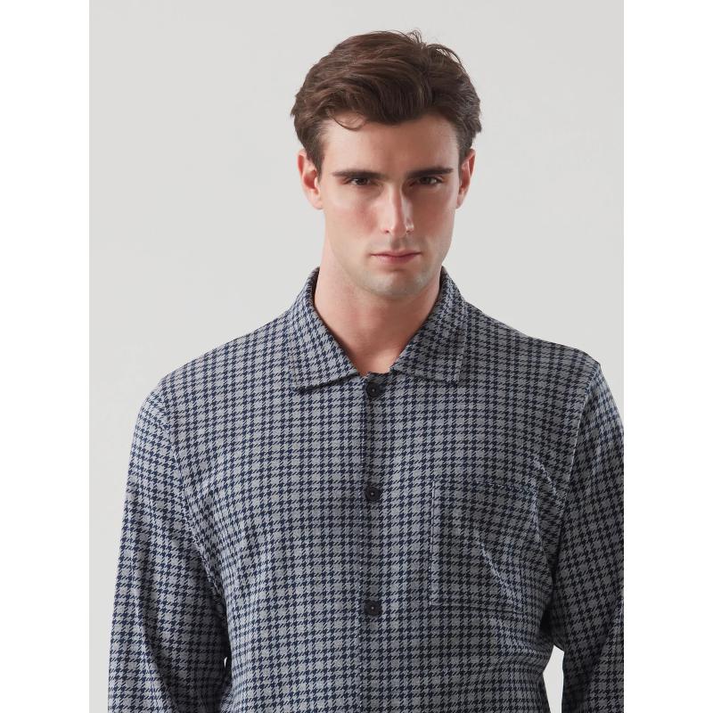 PIGIAMA UOMO RAGNO APERTO CALDO COTONE INTERLOCK ART.U553N7