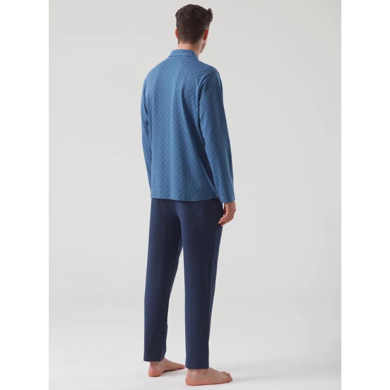 PIGIAMA UOMO RAGNO APERTO CALDO COTONE INTERLOCK ART.U541N7