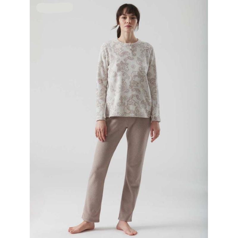 PIGIAMA DONNA RAGNO FELPA MISTO COTONE PUNTO MILANO SERAFINO ART.DF13N1