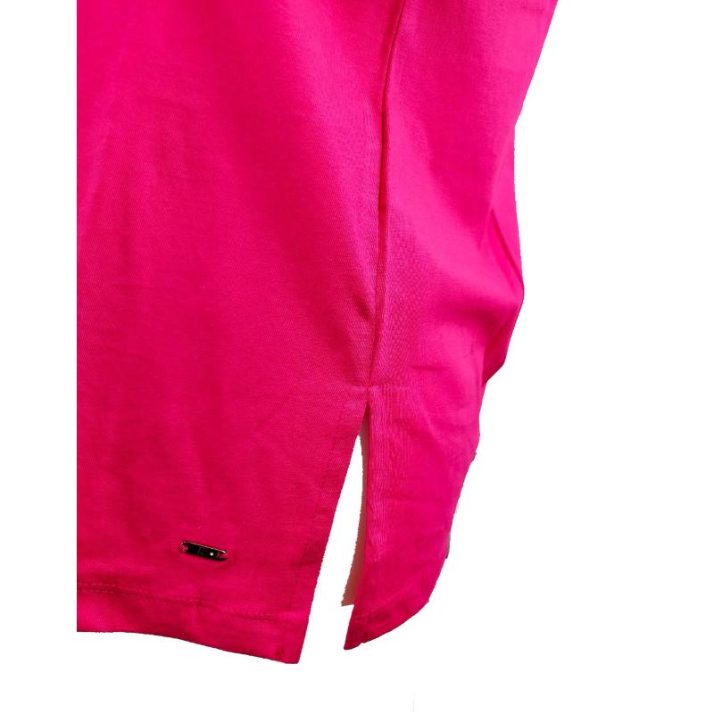 .MAGLIETTA DONNA CAMPAGNOLO MANICA CORTA 100% COTONE ART.2K7836 FUXIA