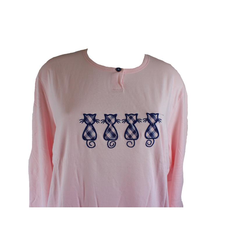 .PIGIAMA DONNA RAGNO PURO COTONE MAGLINA ART.DF97NP SERAFINO