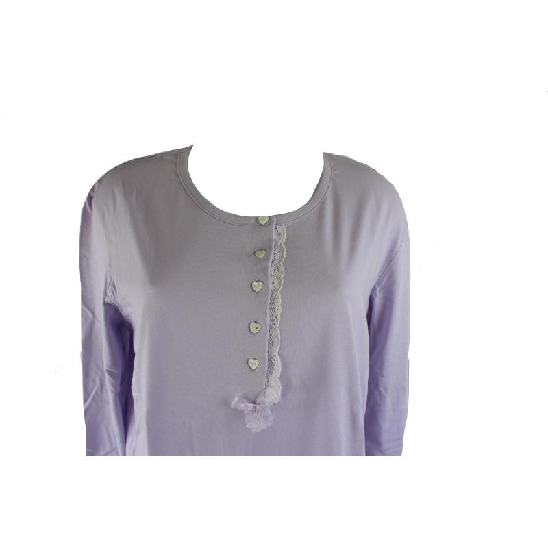 .PIGIAMA DONNA RAGNO PURO COTONE MAGLINA ART.DG23N1 SERAFINO