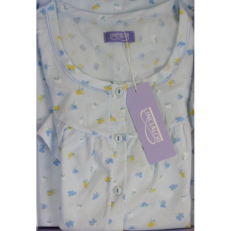 .CAMICIA NOTTE LINCLALOR IN STOFFA MANICA CORTA 100% COTONE MANICA RAGLAN SERAFINO ART.30825