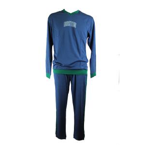 .PIGIAMA UOMO RAGNO MAGLINA DI PURO COTONE SCOLLO A V ART.U653N2