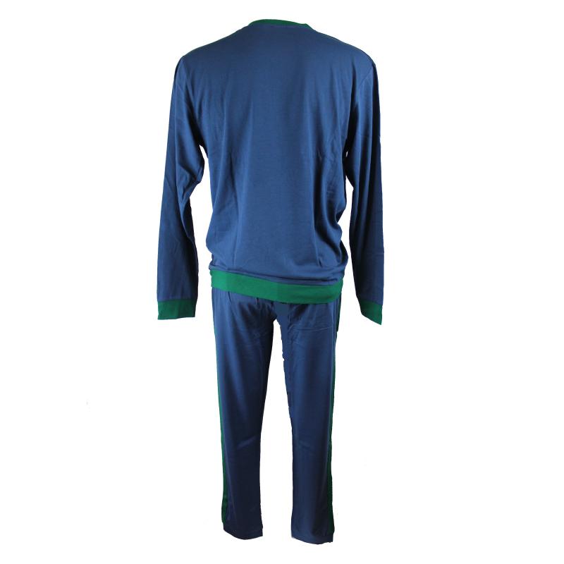 .PIGIAMA UOMO RAGNO MAGLINA DI PURO COTONE SCOLLO A V ART.U653N2