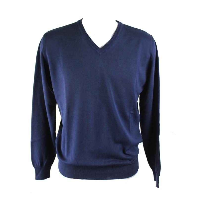 GOLF UOMO PURO COTONE SCOLLO V MADE IN ITALY FINO ALLA TG.7XL