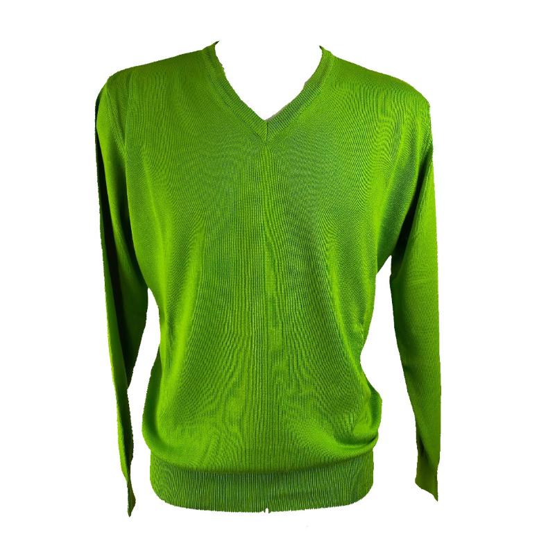 GOLF UOMO PURO COTONE SCOLLO V MADE IN ITALY FINO ALLA TG.7XL