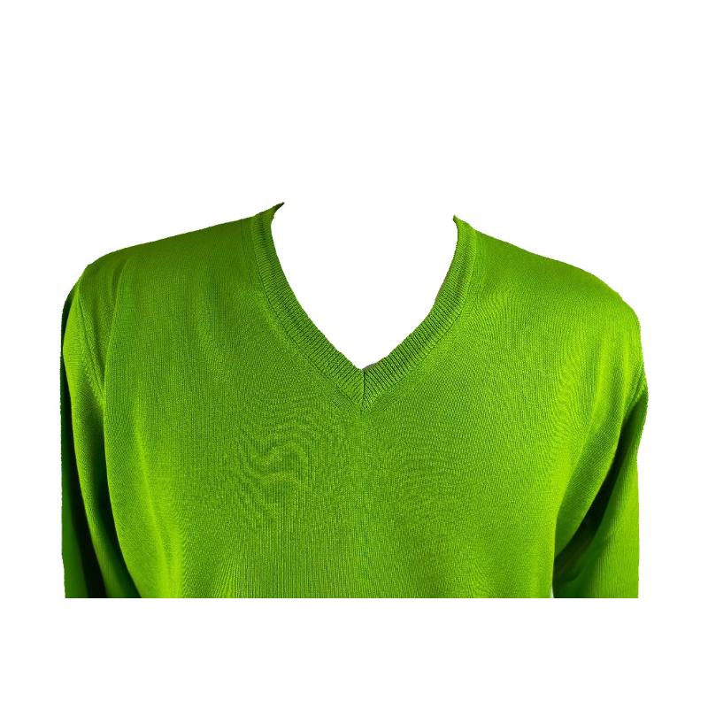 GOLF UOMO PURO COTONE SCOLLO V MADE IN ITALY FINO ALLA TG.7XL