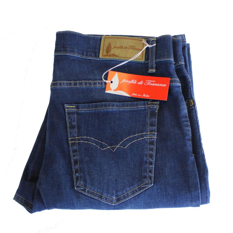 UOMO JEANS LEGGERO MADE IN ITALY VITA REGOLARE GAMBA DRITTA ELASTICIZZATO ART.ORBETELLO