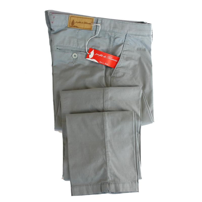 UOMO PANTALONE CHINO MADE IN ITALY VITA REGOLARE GAMBA DRITTA COTONE ELASTICIZZATO LEGGERO ART.FOLLONICA