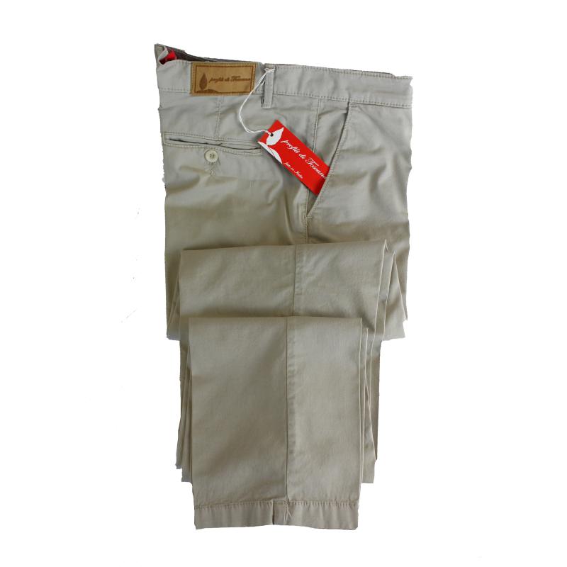 UOMO PANTALONE CHINO MADE IN ITALY VITA REGOLARE GAMBA DRITTA COTONE ELASTICIZZATO LEGGERO ART.FOLLONICA