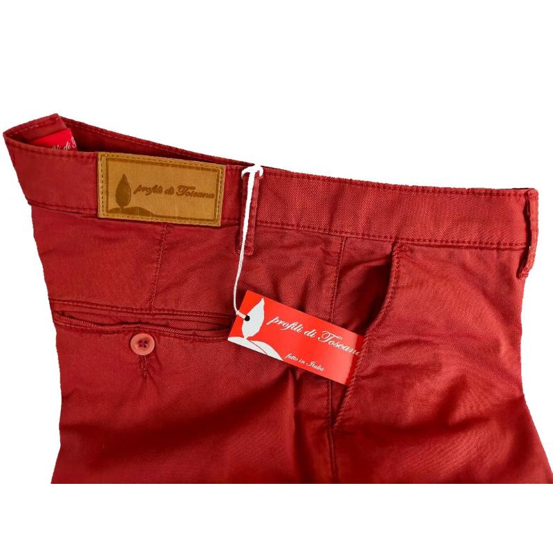 UOMO PANTALONE CHINO MADE IN ITALY VITA REGOLARE GAMBA DRITTA COTONE ELASTICIZZATO LEGGERO ART.FOLLONICA