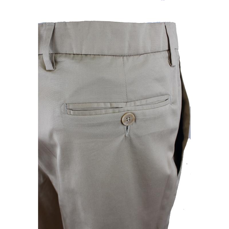 UOMO PANTALONE CLASSICO COTONE ELASTICIZZATO TAGLIE COMODE VITA ALTA CINTOLO CON ELASTICO
