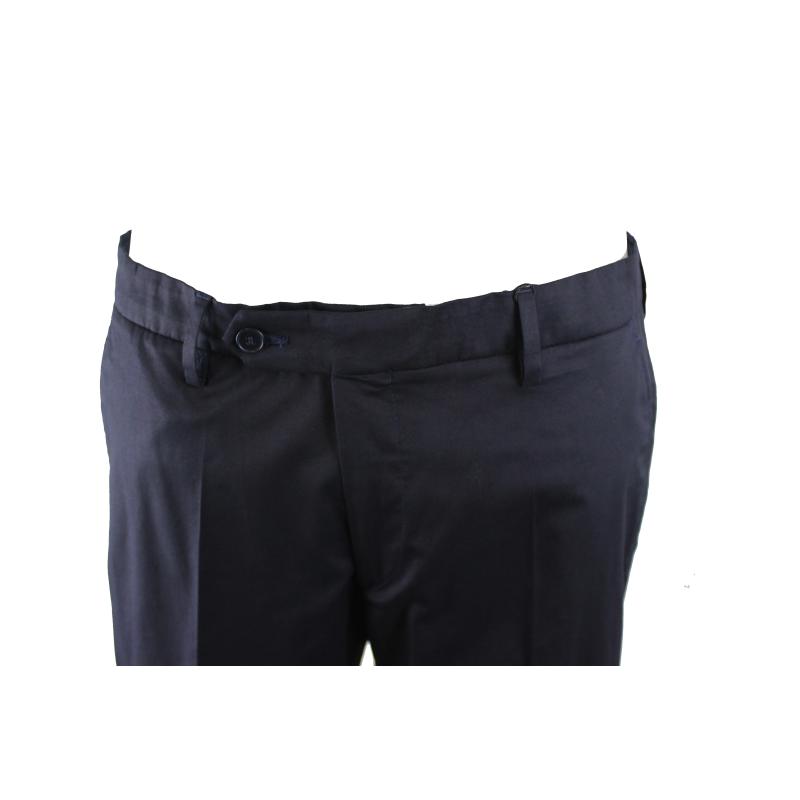 UOMO PANTALONE CLASSICO COTONE ELASTICIZZATO TAGLIE COMODE VITA ALTA CINTOLO CON ELASTICO