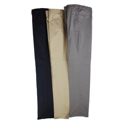 .UOMO PANTALONE CLASSICO COTONE ELASTICIZZATO VITA ALTA CINTOLO CON ELASTICO TG. 48-62