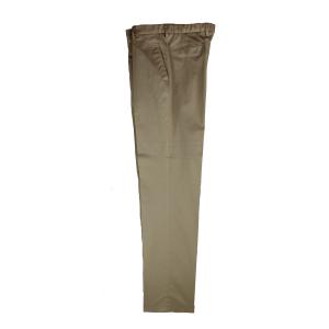 UOMO PANTALONE CLASSICO COTONE ELASTICIZZATO TAGLIE COMODE VITA ALTA CINTOLO CON ELASTICO