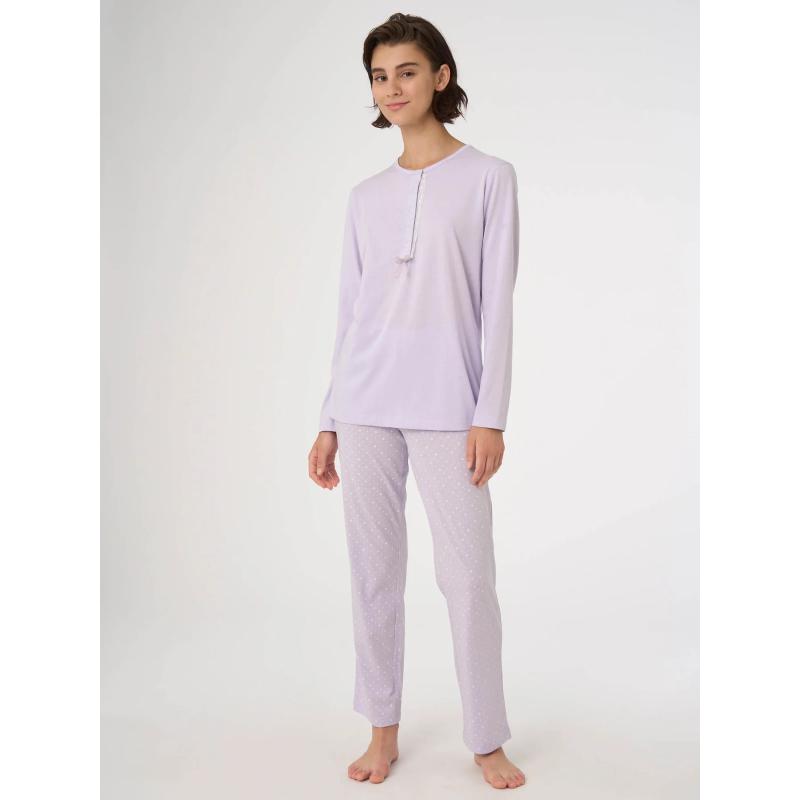 .PIGIAMA DONNA RAGNO PURO COTONE MAGLINA ART.DG23N1 SERAFINO