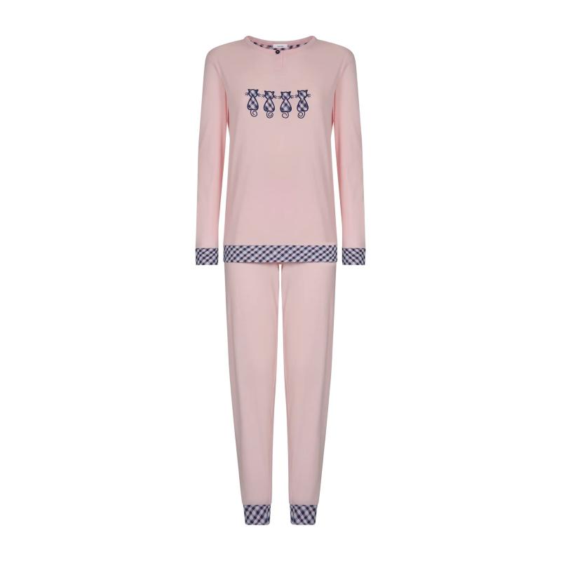 .PIGIAMA DONNA RAGNO PURO COTONE MAGLINA ART.DF97NP SERAFINO