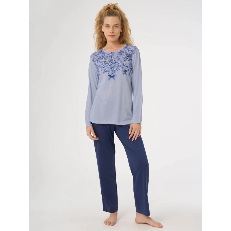 .PIGIAMA DONNA RAGNO COTONE MODAL MAGLINA ART.DG14N1 SERAFINO