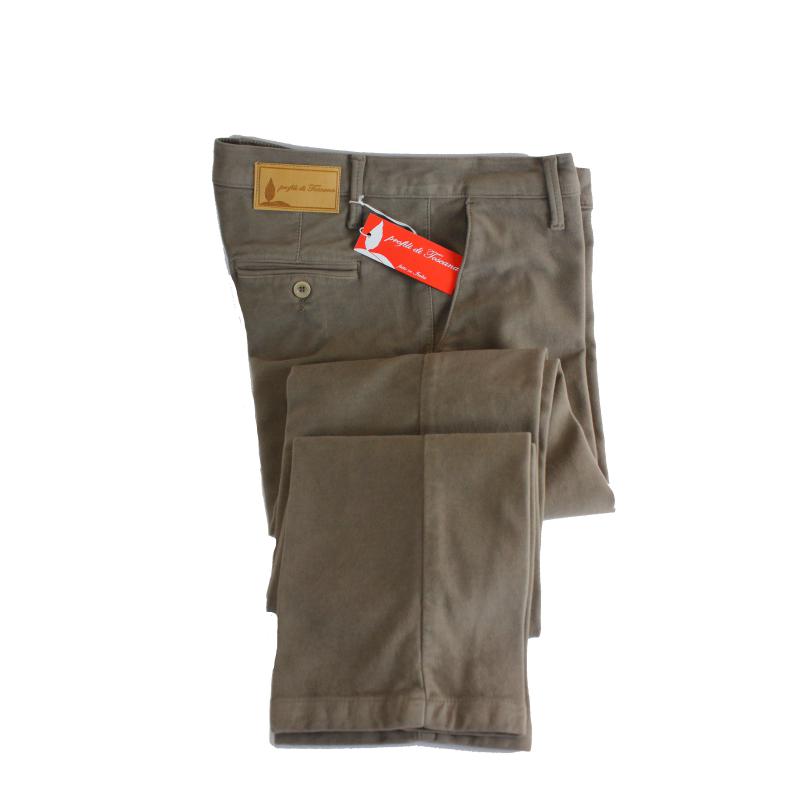 .PANTALONE UOMO CHINO MADE IN ITALY VITA REGOLARE GAMBA DRITTA COTONE INVERNALE ELASTICIZZATO ART.BARONTOLI