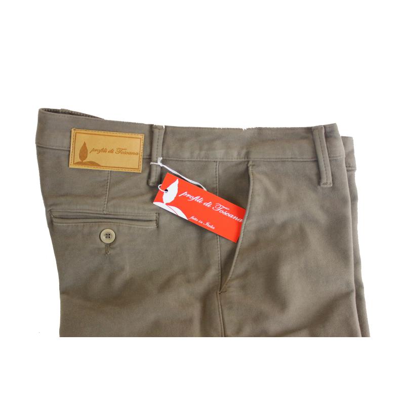 .PANTALONE UOMO CHINO MADE IN ITALY VITA REGOLARE GAMBA DRITTA COTONE INVERNALE ELASTICIZZATO ART.BARONTOLI