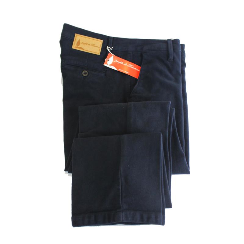 .PANTALONE UOMO CHINO MADE IN ITALY VITA REGOLARE GAMBA DRITTA COTONE INVERNALE ELASTICIZZATO ART.BARONTOLI