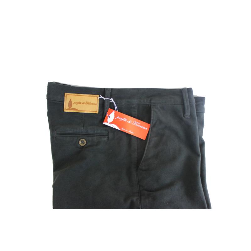 .PANTALONE UOMO CHINO MADE IN ITALY VITA REGOLARE GAMBA DRITTA COTONE INVERNALE ELASTICIZZATO ART.BARONTOLI