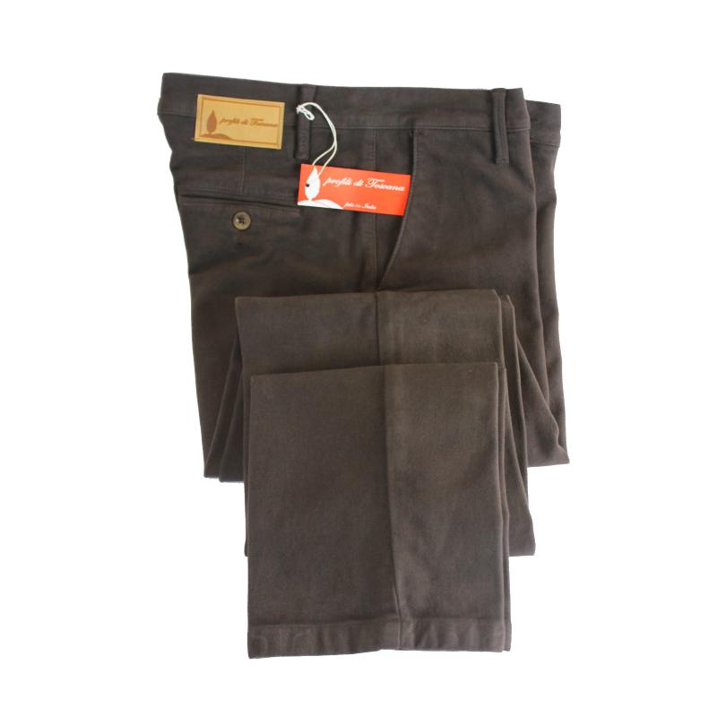 .PANTALONE UOMO CHINO MADE IN ITALY VITA REGOLARE GAMBA DRITTA COTONE INVERNALE ELASTICIZZATO ART.BARONTOLI
