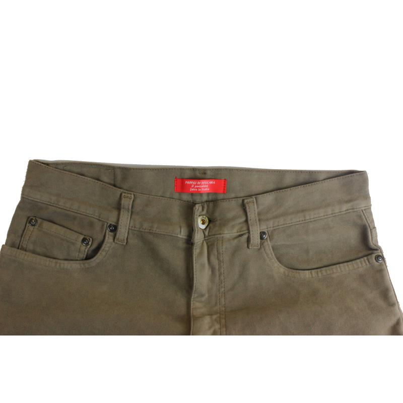 .PANTALONE UOMO 5 TASCHE MADE IN ITALY VITA REGOLARE GAMBA DRITTA COTONE INVERNALE ELASTICIZZATO ART.IESA