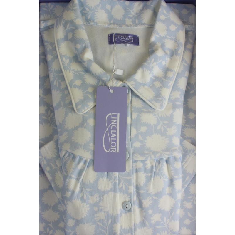 CAMICIA NOTTE LINCLALOR MAGLINA DI CALDO COTONE 100% COLLETTO MANICA RAGLAN TAGLIE FORTI FINO TG 60 ART. 92888