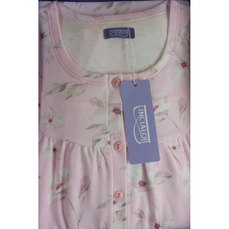 CAMICIA NOTTE LINCLALOR CALDO COTONE 100%  MAGLINA MANICA RAGLAN TAGLIE FORTI E CALIBRATE FINO ALLA TG.64 ART.92893/4