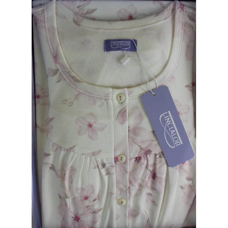 CAMICIA NOTTE LINCLALOR CALDO COTONE 100%  MAGLINA MANICA RAGLAN TAGLIE FORTI E CALIBRATE FINO ALLA TG.64 ART.92893/4