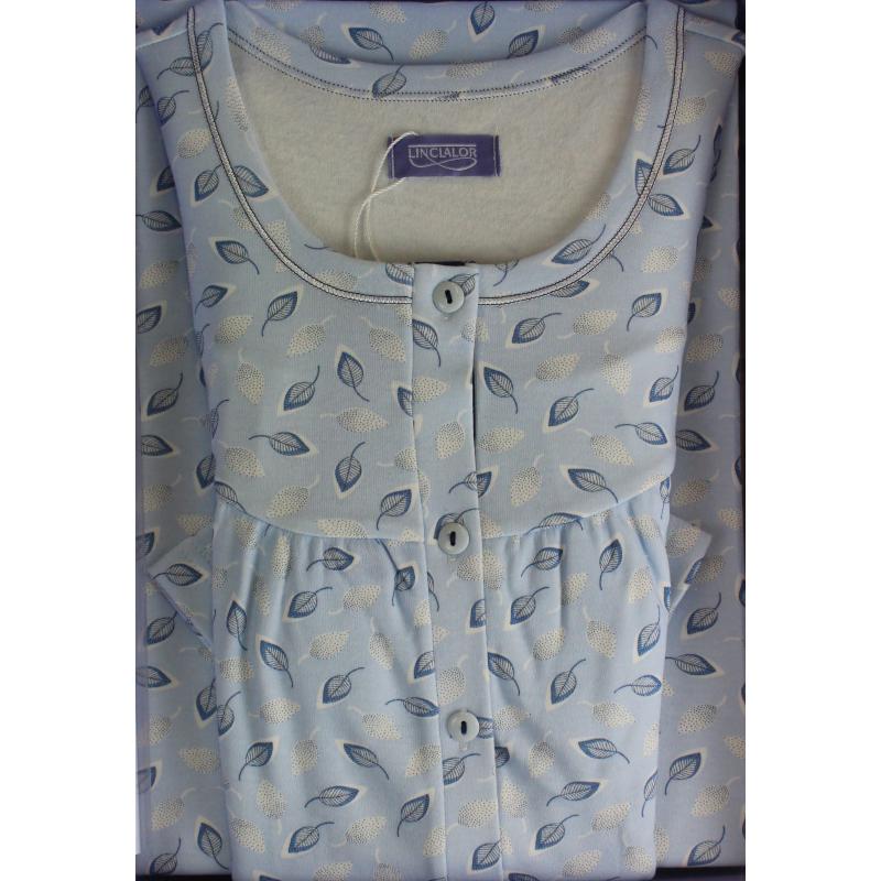 CAMICIA NOTTE LINCLALOR CALDO COTONE 100% MAGLINA MANICA RAGLAN TAGLIE FORTI E CALIBRATE FINO ALLA TG.60 ART.92912