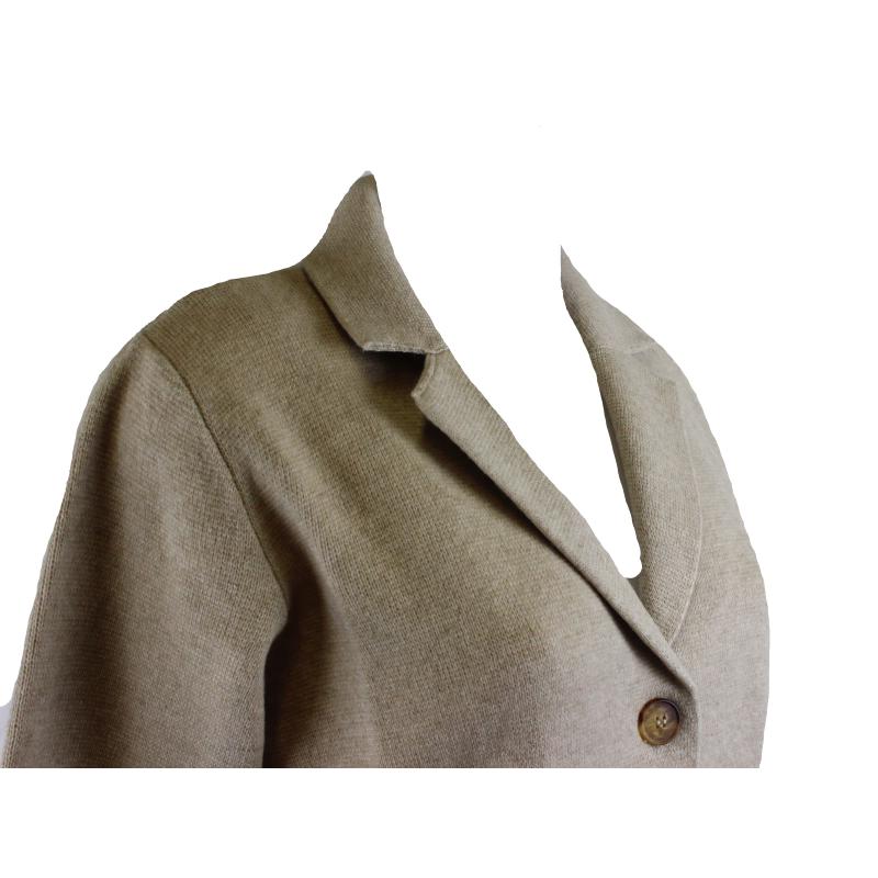 GIACCA DONNA CON COLLO E TASCHE MADE IN ITALY MISTO LANA ART.20147