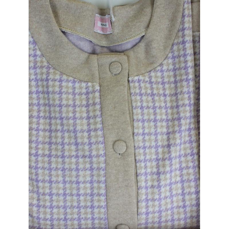 PIGIAMA DONNA COTTON ECO PILE RAGNO APERTO BOTTONI GIROCOLLO ART.DM13N6