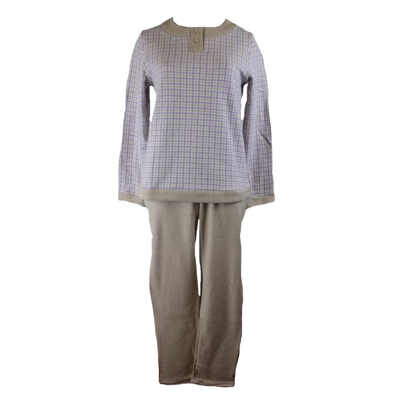 PIGIAMA DONNA RAGNO COTTON ECO PILE SERAFINO GIROCOLLO ART.DM13N1