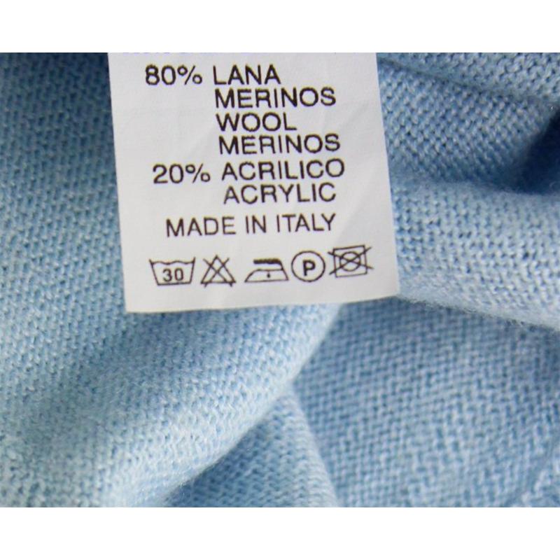 GIACCA DONNA BOTTONI COLLO COREANA MERINOS 80% MADE IN ITALY CIELO