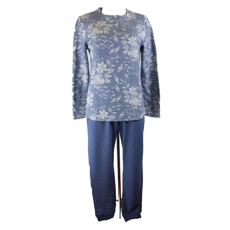PIGIAMA DONNA RAGNO COTTON ECO PILE SERAFINO GIROCOLLO ART. DM10N1