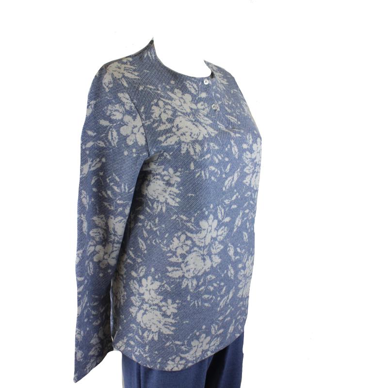 PIGIAMA DONNA RAGNO COTTON ECO PILE SERAFINO GIROCOLLO ART. DM10N1