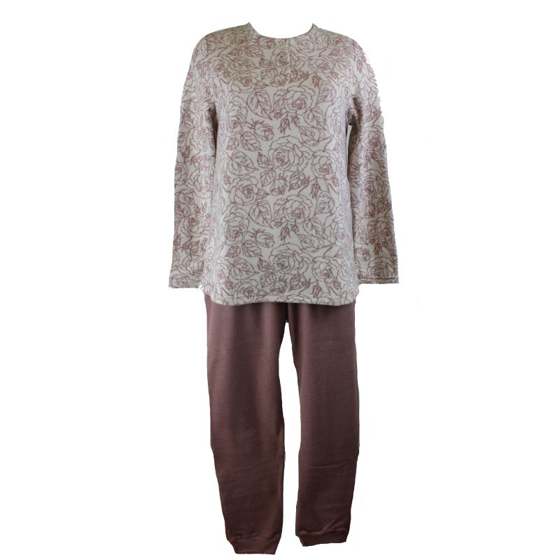 .PIGIAMA DONNA RAGNO COTTON ECO PILE SERAFINO GIROCOLLO ART.DM08N1