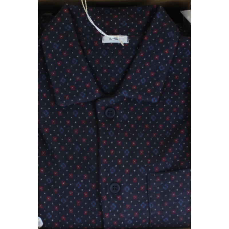 PIGIAMA UOMO RAGNO COTTON ECO PILE APERTO CON COLLETTO ART.U780N7