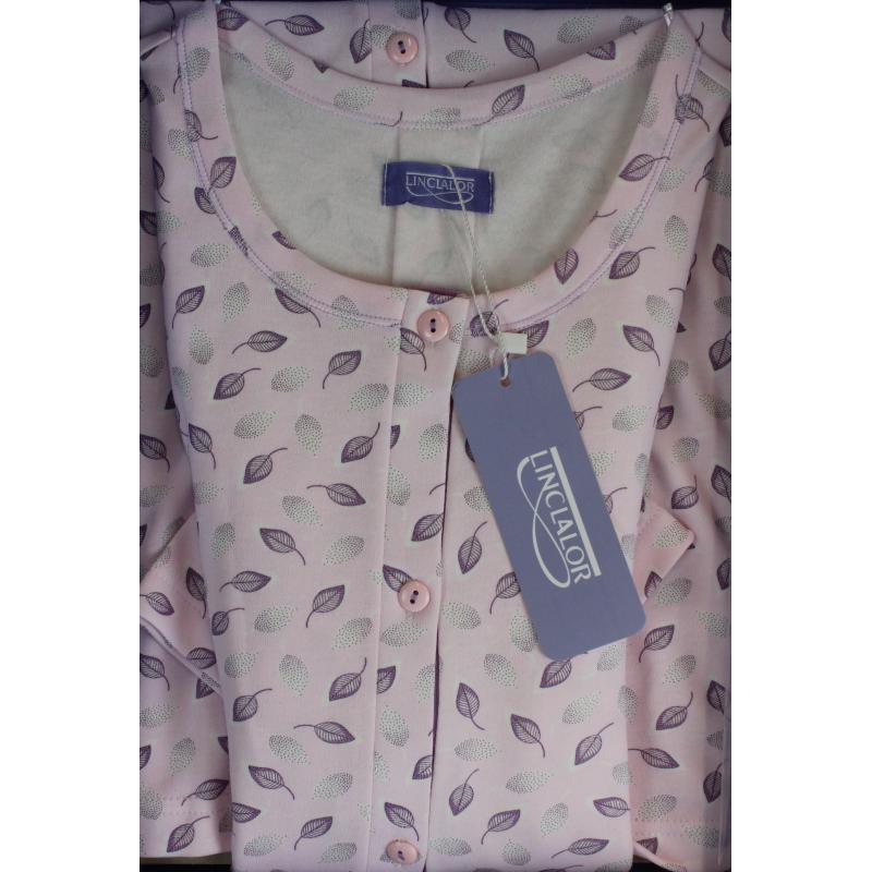 CAMICIA DA NOTTE LINCLALOR CALDO COTONE INTERLOCK APERTA BOTTONI ART.92913
