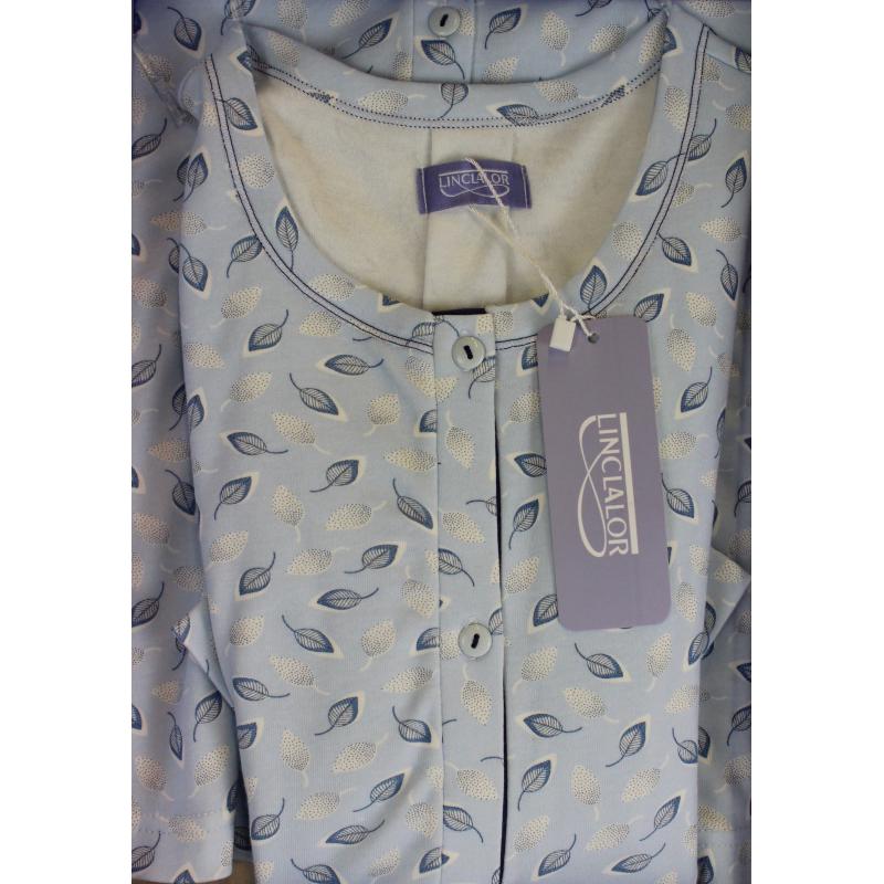 CAMICIA DA NOTTE LINCLALOR CALDO COTONE INTERLOCK APERTA BOTTONI ART.92913