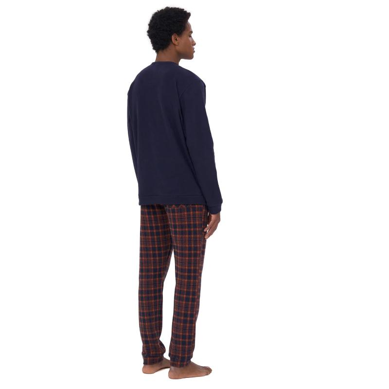 PIGIAMA UOMO RAGNO COTTON ECO PILE SERAFINO ART.U770N1 BLU