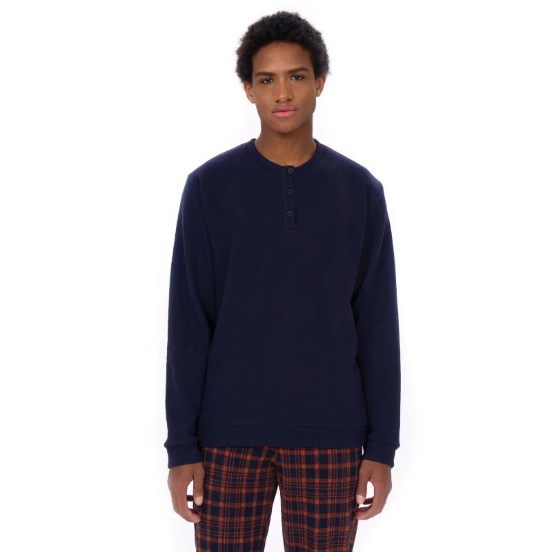 PIGIAMA UOMO RAGNO COTTON ECO PILE SERAFINO ART.U770N1 BLU