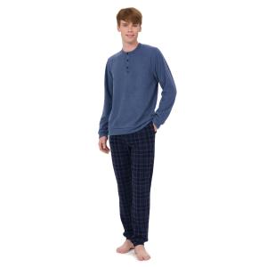 PIGIAMA UOMO RAGNO COTTON ECO PILE SERAFINO ART.U770N1 AVIO