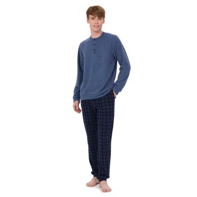 PIGIAMA UOMO RAGNO COTTON ECO PILE SERAFINO ART.U770N1 AVIO