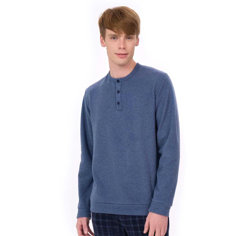 PIGIAMA UOMO RAGNO COTTON ECO PILE SERAFINO ART.U770N1 AVIO