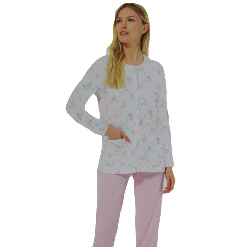 PIGIAMA DONNA LINCLALOR 100% COTONE APERTO MAGLINA TAGLIE FORTI E CALIBRATE FINO TG.64 ART.75092/75100