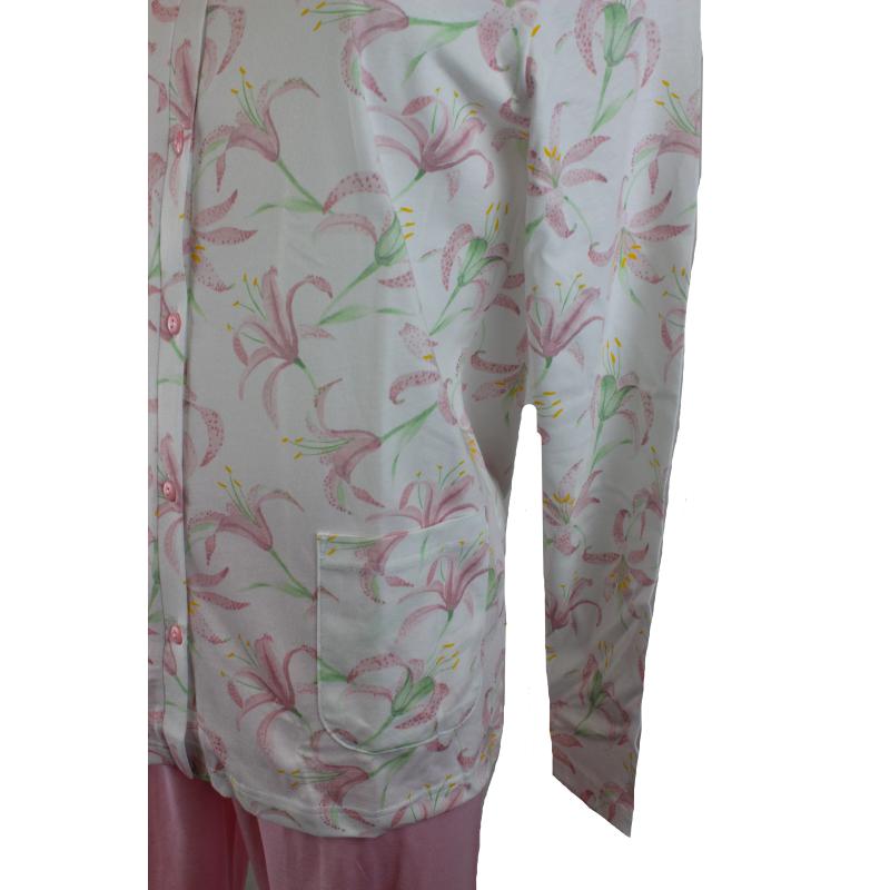 PIGIAMA DONNA LINCLALOR 100% COTONE APERTO MAGLINA TAGLIE FORTI E CALIBRATE FINO TG.64 ART.75092/75100